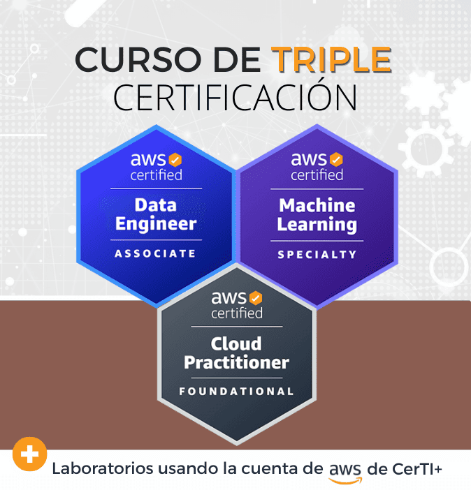 Curso AWS Machine Learning + Data Engineer + Cloud Practitioner (Triple Certificación)