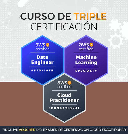 Curso AWS Machine Learning + Data Engineer + Cloud Practitioner (Triple Certificación)