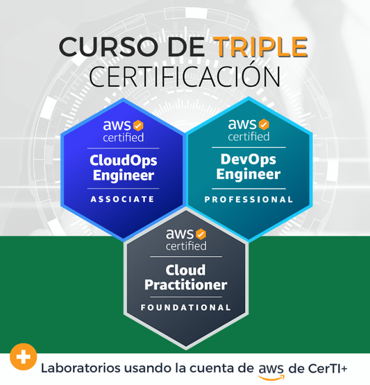 Curso AWS DevOps Engineer Professional + CloudOps Engineer + Cloud Practitioner (Triple Certificación)