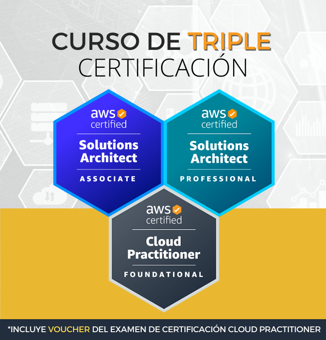 Curso AWS Solutions Architect Associate & Professional + AWS Cloud Practitioner (Triple Certificación) - CerTI+