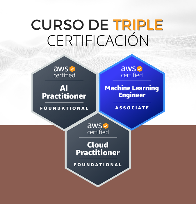 Curso AWS Machine Learning Engineer + AI Practitioner + Cloud Practitioner (Triple Certificación)