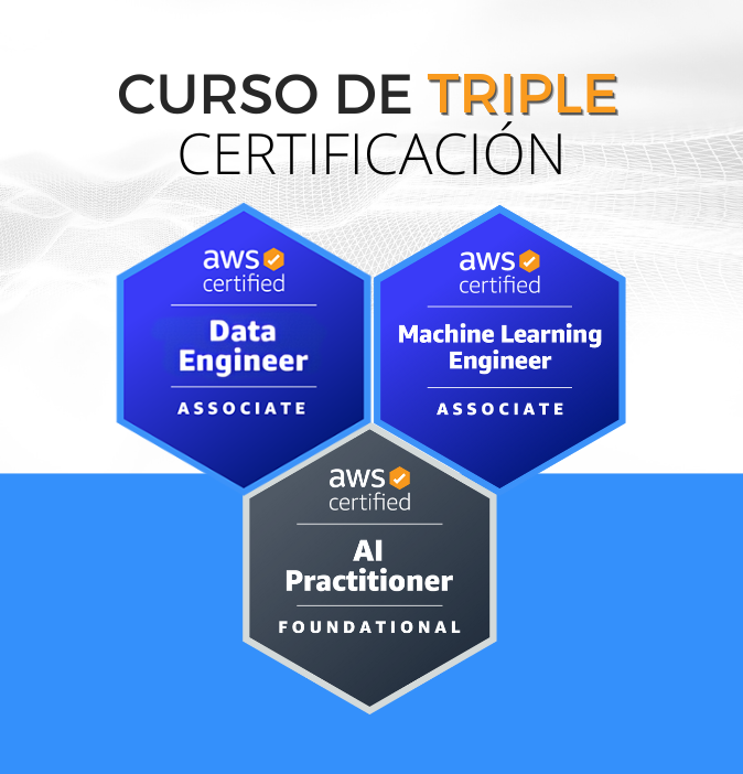 Curso AWS Machine Learning Engineer + Data Engineer + AI Practitioner (Triple Certificación)